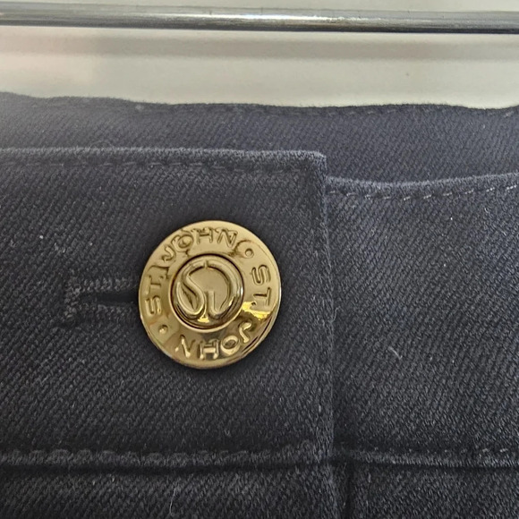 John Sport By Marie Gray Black Straight Leg Pants Size 6 - Picture 10 of 12